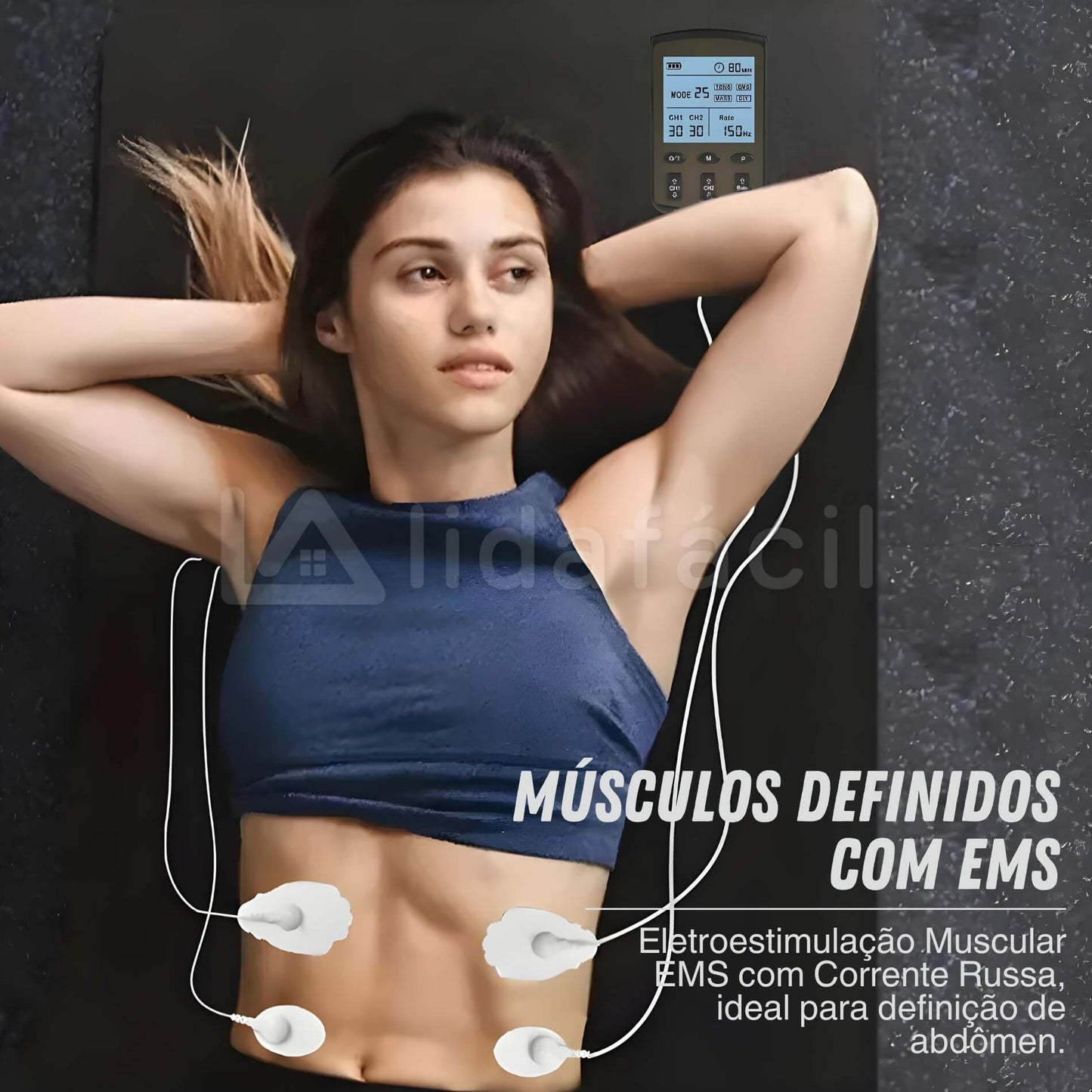 Aparelho de Eletroestimulação Muscular EMS Tonificador - Portátil de Cintura - Sem Fio