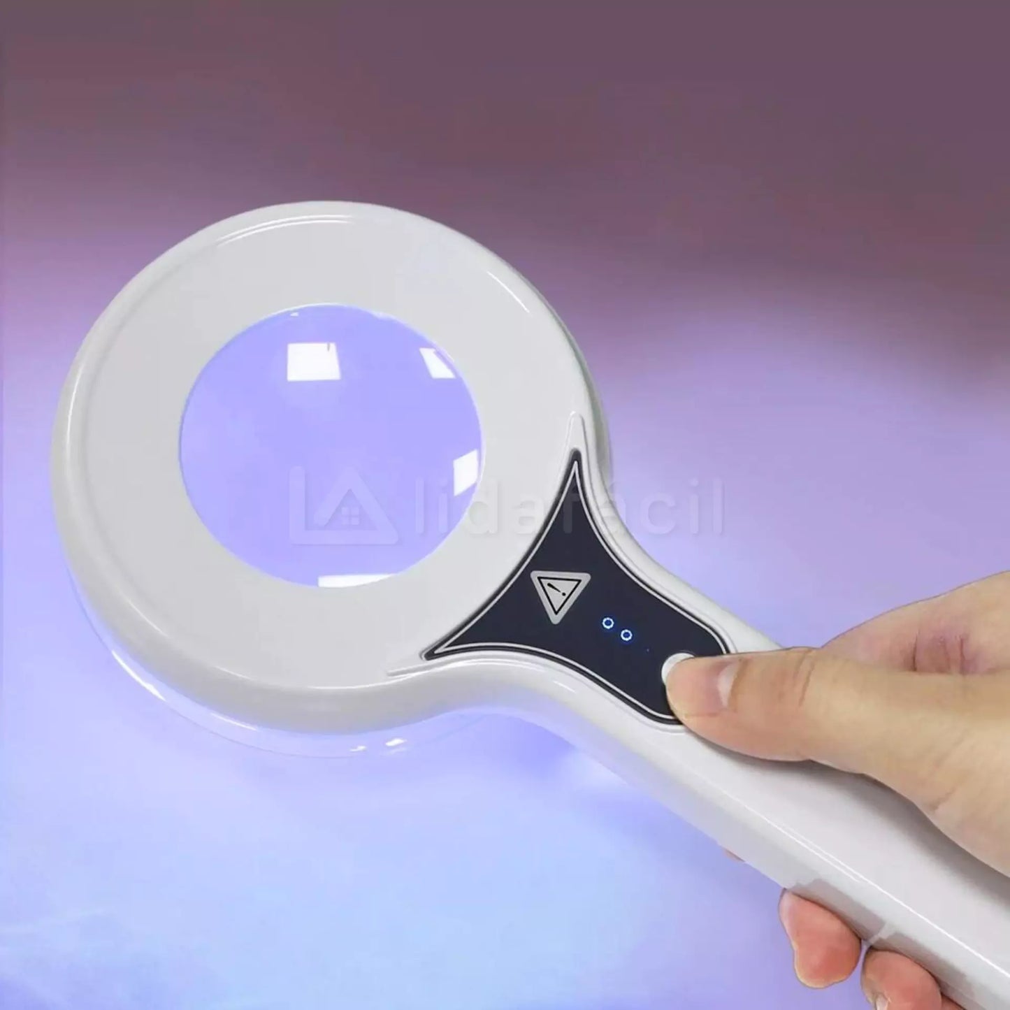 Lâmpada de Wood UV Lupa De Mão 6x Analisador de Pele Manchas