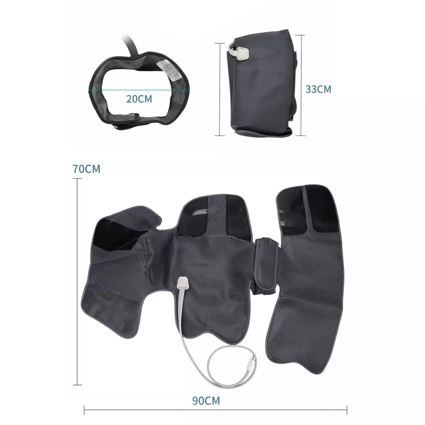 Bota de Compressão Pneumática Recovery - Com Aquecimento - Melhora da Circulação e Recuperação Muscular LF-2026