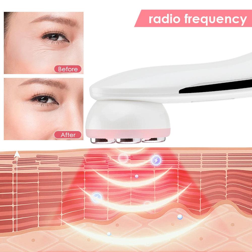 Aparelho Skin Care EMS, Radiofrequência Facial e LED - Cuidado Facial - 5 em 1
