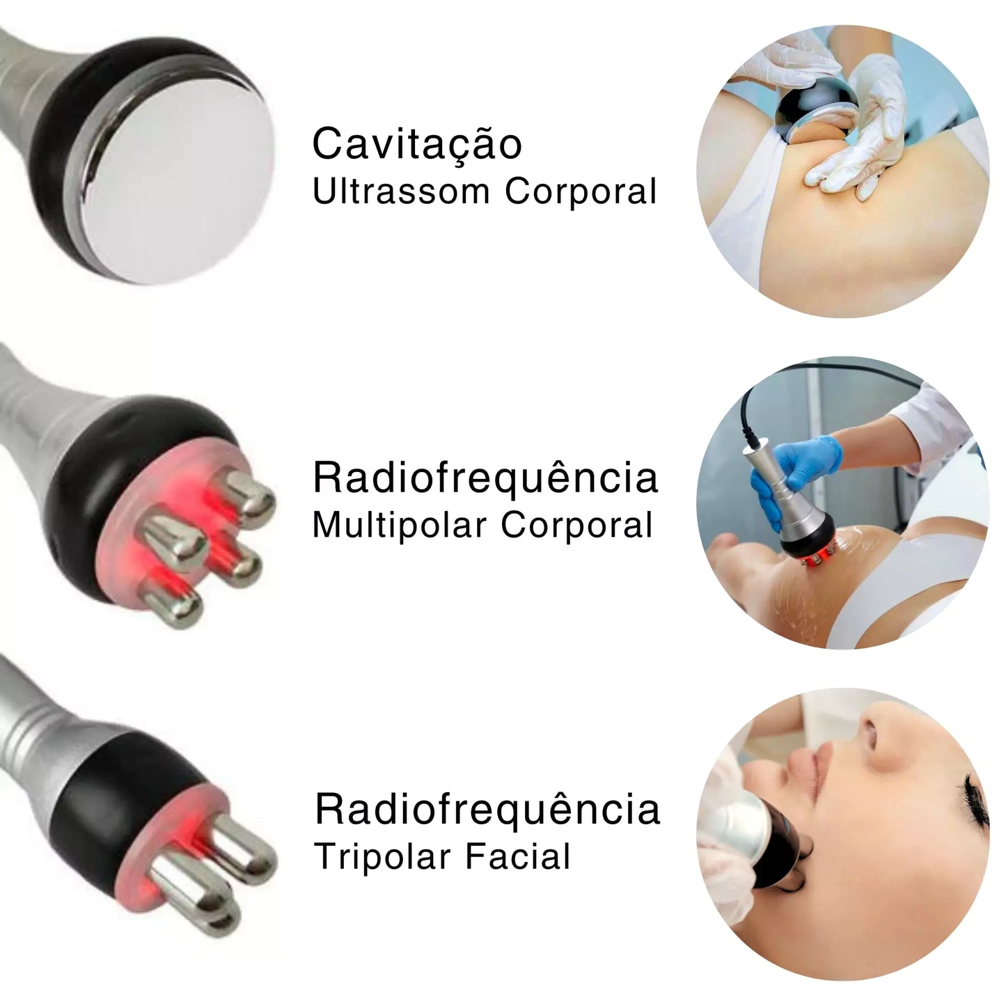 Aparelho Lipocavitação Ultrassom 40k e Radiofrequência LW101 Tela Touch Screen