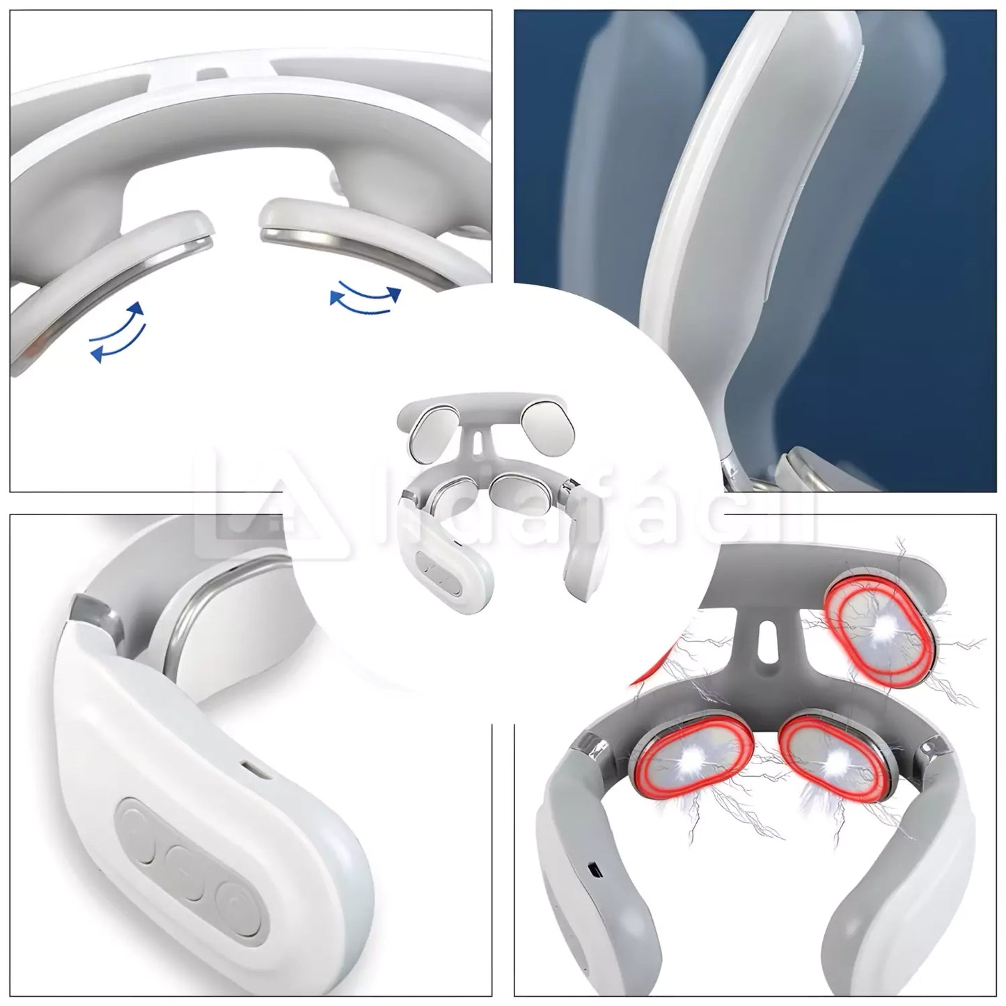 Massageador de Pescoço e Cervical TENS EMS para Alívio de Tensão Muscular