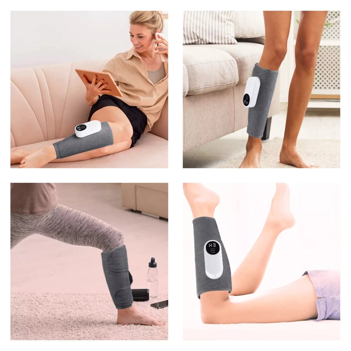Massageador de Pernas Compressão de Ar com Aquecimento Sem Fio