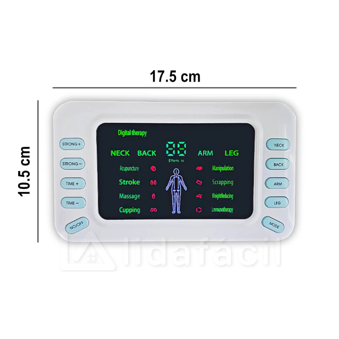 Aparelho Corrente Russa e Tens Eletroestimulador Muscular com Bateria + 20 Pads