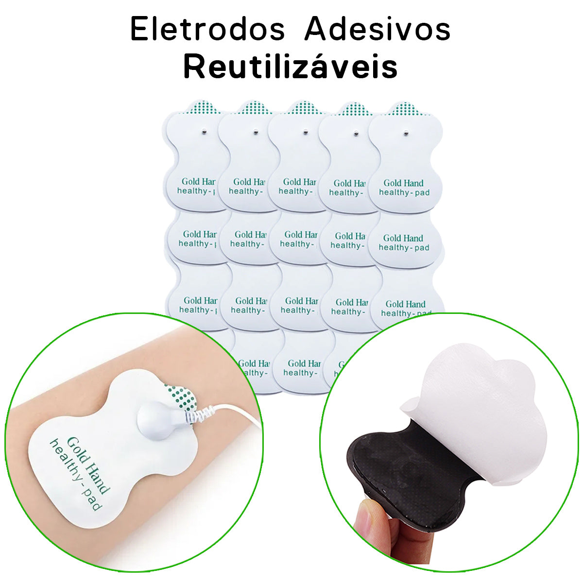+18 Eletrodos Adesivos Corrente Russa e Tens (Oferta Válida ao Comprar o Aparelho)