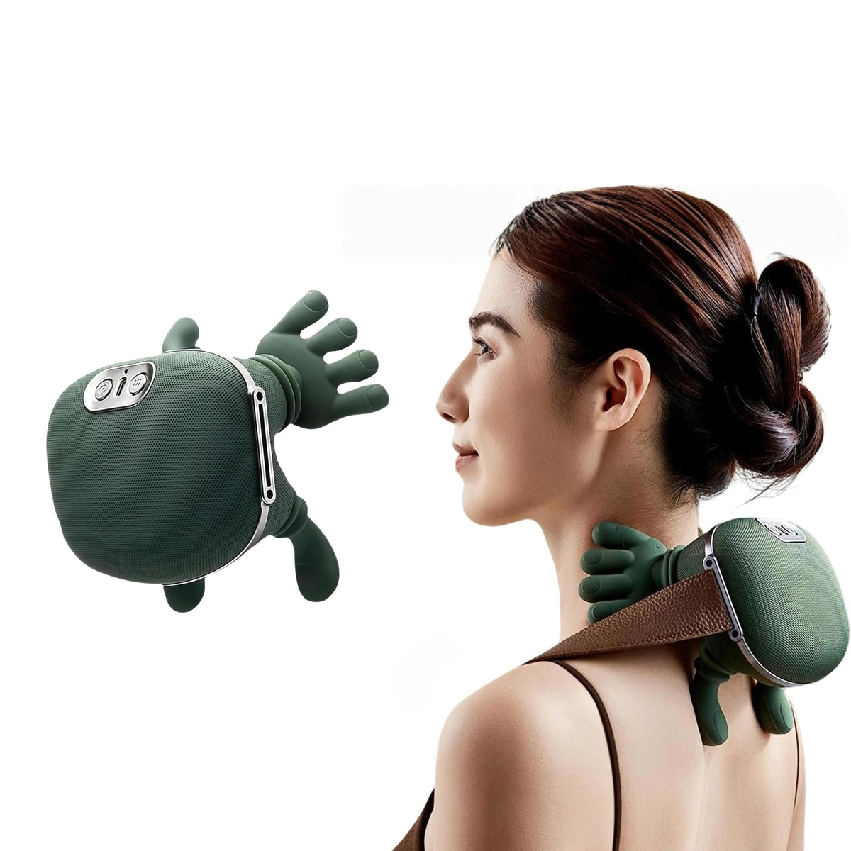 Massageador Portátil 4D para Pescoço e Costas - Simulador de Mãos Shiatsu