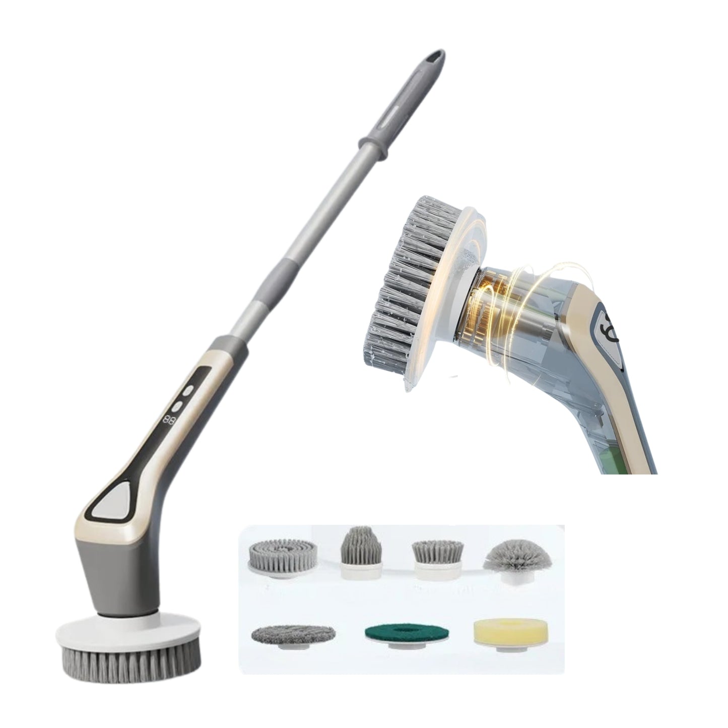 Mop Elétrico Sem Fio com Escova Giratória 300 RPM LF-2026