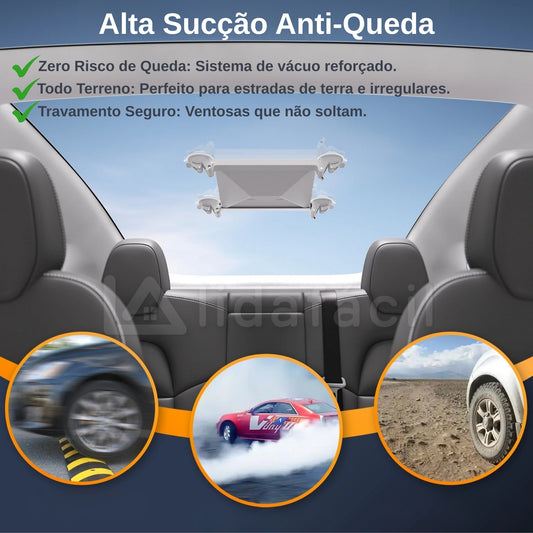 Suporte Starlink Mini 4 Ventosas Industriais e 2 Travessas - Maior Estabilidade