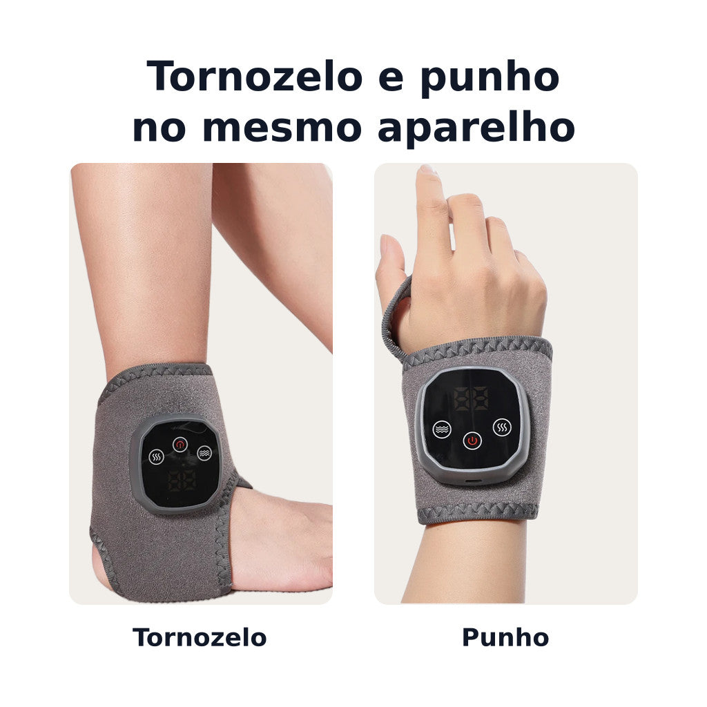 Massageador de Tornozelo e Pé com Aquecimento e Vibração, Sem Fio