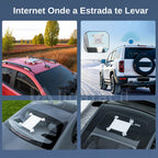 Suporte Starlink Mini 4 Ventosas Industriais e 2 Travessas - Maior Estabilidade