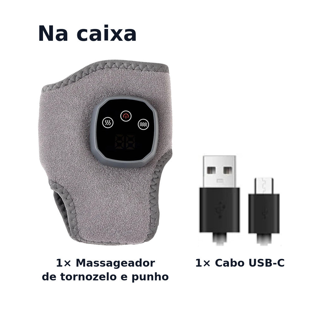 Massageador de Tornozelo e Pé com Aquecimento e Vibração, Sem Fio
