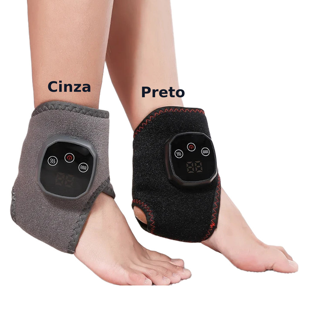Massageador de Tornozelo e Pé com Aquecimento e Vibração, Sem Fio