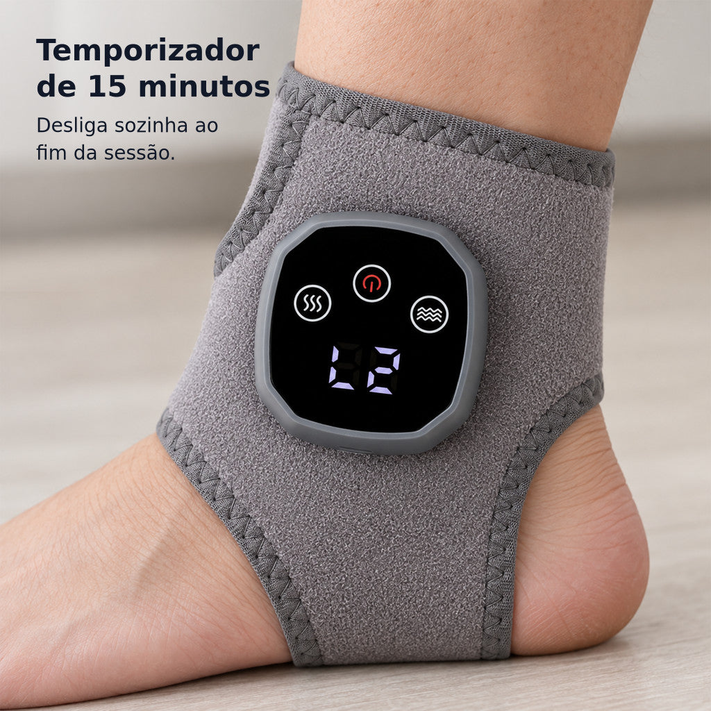 Massageador de Tornozelo e Pé com Aquecimento e Vibração, Sem Fio