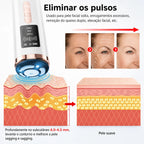 Massageador Facial HIFU e EMS com LED 3 Cores para Rejuvenescimento, Firmeza e Lifting Facial
