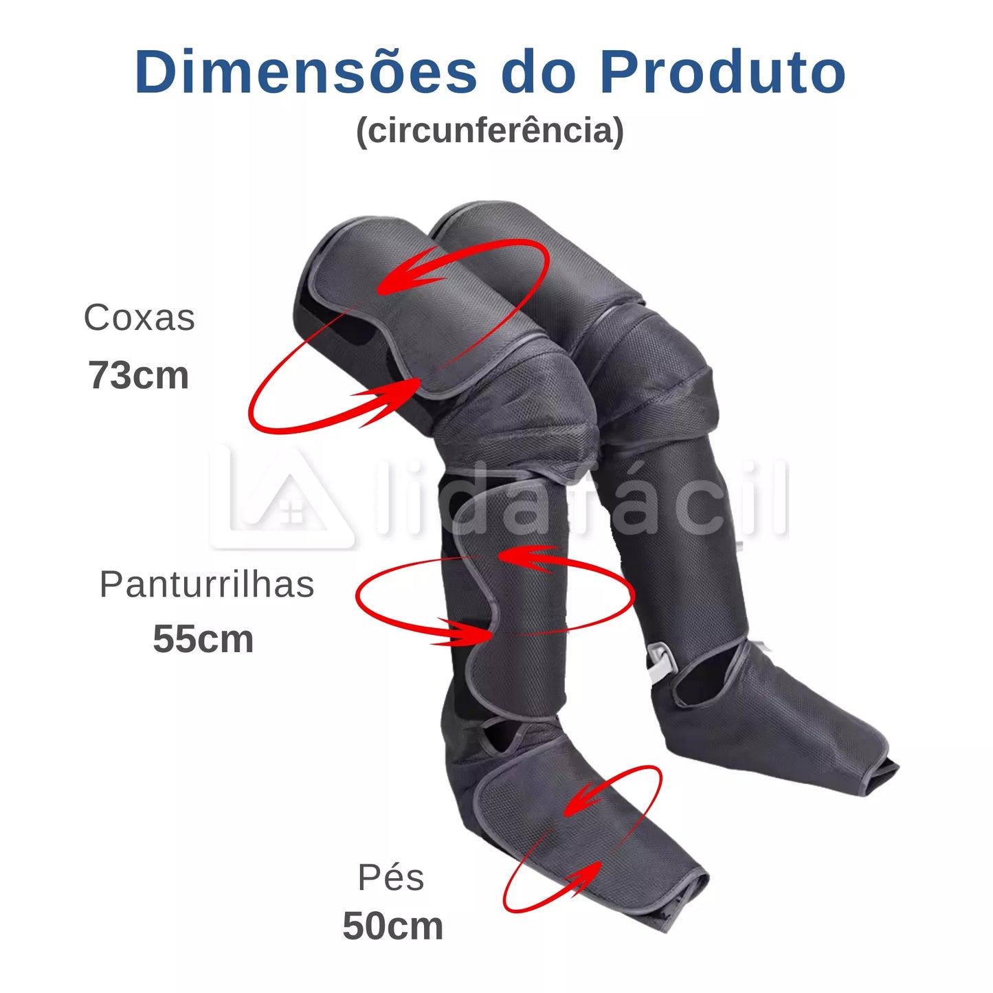 Bota de Compressão Pneumática Recovery - Com Aquecimento - Melhora da Circulação e Recuperação Muscular LF-2026