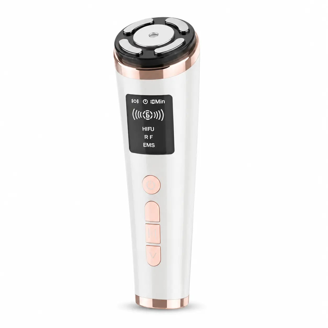 Massageador Facial HIFU e EMS com LED 3 Cores para Rejuvenescimento, Firmeza e Lifting Facial