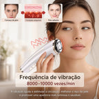 Massageador Facial HIFU e EMS com LED 3 Cores para Rejuvenescimento, Firmeza e Lifting Facial