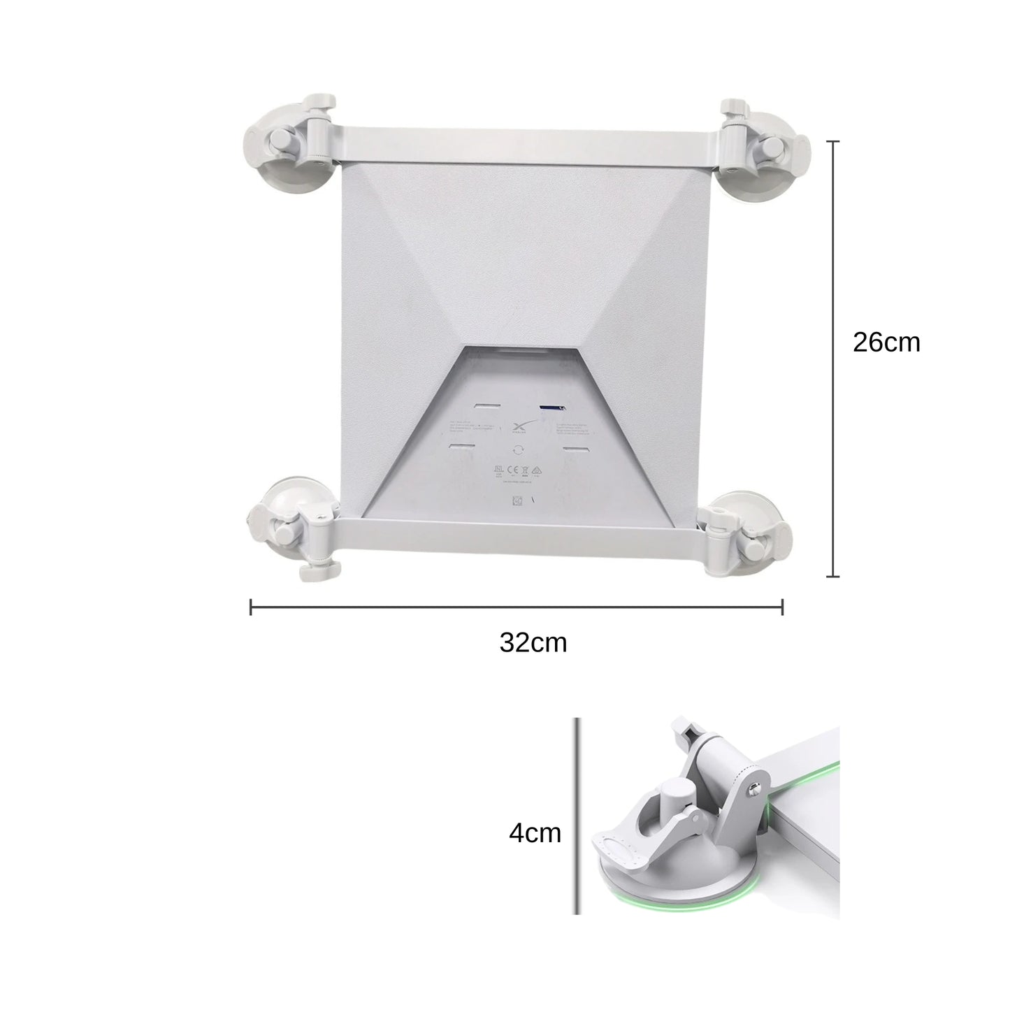Suporte Starlink Mini 4 Ventosas Industriais e 2 Travessas - Maior Estabilidade