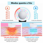 Dispositivo de Crioterapia Facial Quente e Frio com Fóton Azul - Massageador Anti-Acne e Lifting