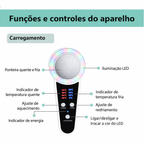 Dispositivo de Crioterapia Facial Quente e Frio com Fóton Azul - Massageador Anti-Acne e Lifting