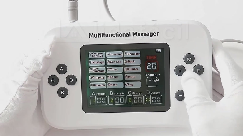 video massageador tens eletroestimulador muscular corrente russa