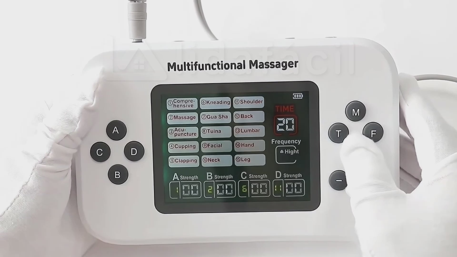 video massageador tens eletroestimulador muscular corrente russa