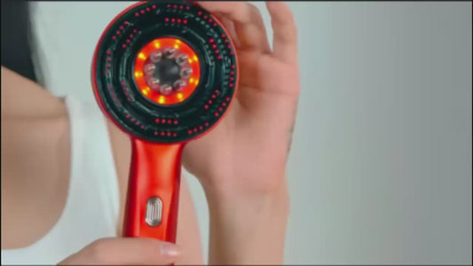 Escova Infravermelho Massageadora com Aplicador Líquido para Recuperação Capilar — Estímulo aos Folículos