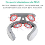 Massageador de Pescoço e Cervical TENS EMS para Alívio de Tensão Muscular
