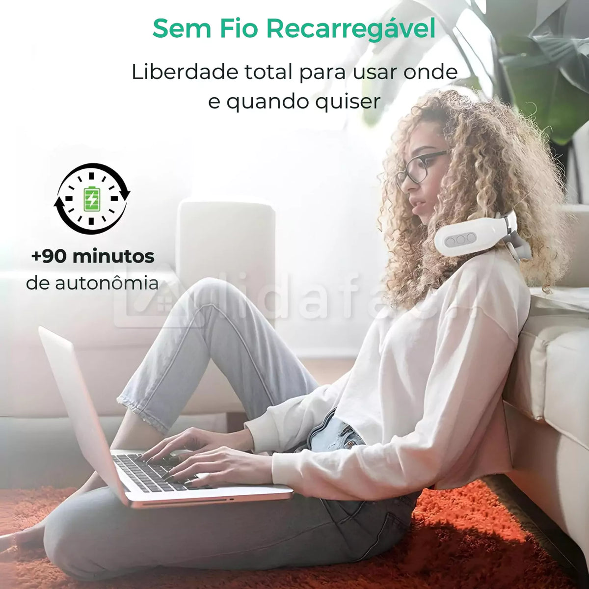 Massageador de Pescoço e Cervical TENS EMS para Alívio de Tensão Muscular