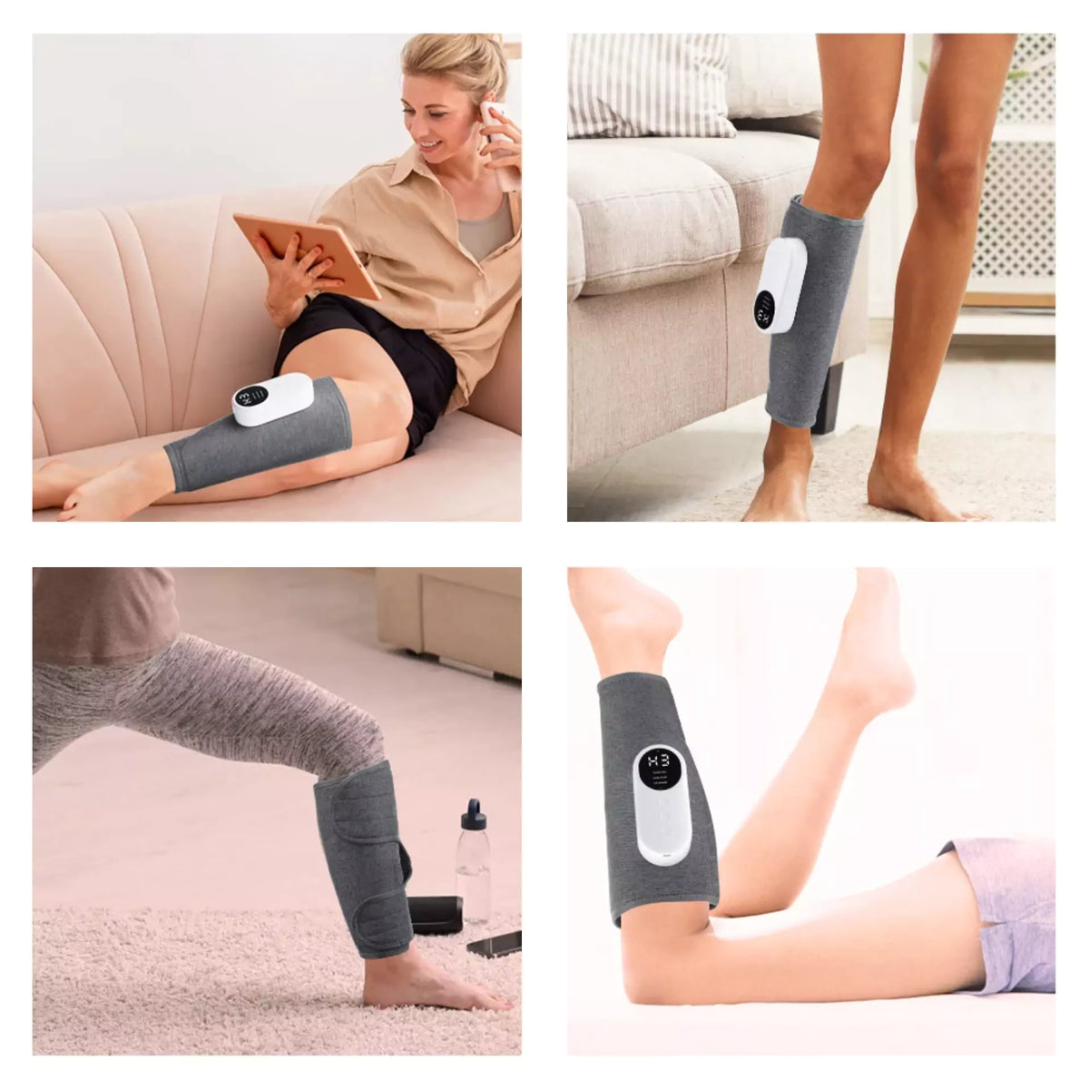 Massageador de Pernas Compressão de Ar com Aquecimento Sem Fio