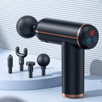 Pistola de Massagem Portátil Percussão Massageador Musaki + Acessórios e Bolsa