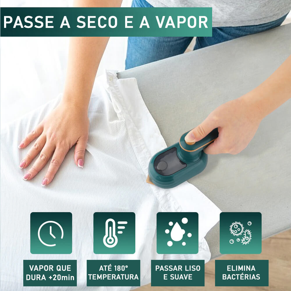 Mini Ferro De Passar Roupas A Vapor Para Viagem | Elétrico Portátil Pequeno/Casa -Bivolt
