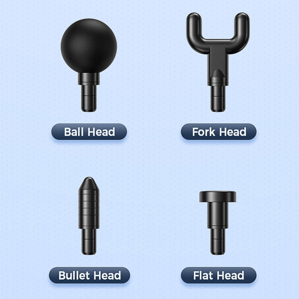 Pistola de Massagem Portátil Percussão Massageador Musaki + Acessórios e Bolsa