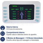 Aparelho Corrente Russa e Tens Portátil com Bateria + 20 Pads
