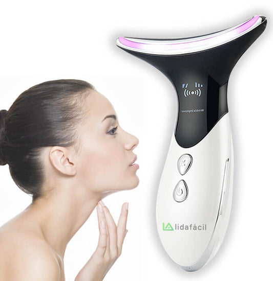 Massageador Facial Fototerapia LED Queima de Gordura Papada BluvySkin™