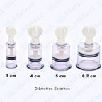 Ventosas Para Ventosaterapia Rotativos em Espiral Manual Kit 4 Unidades